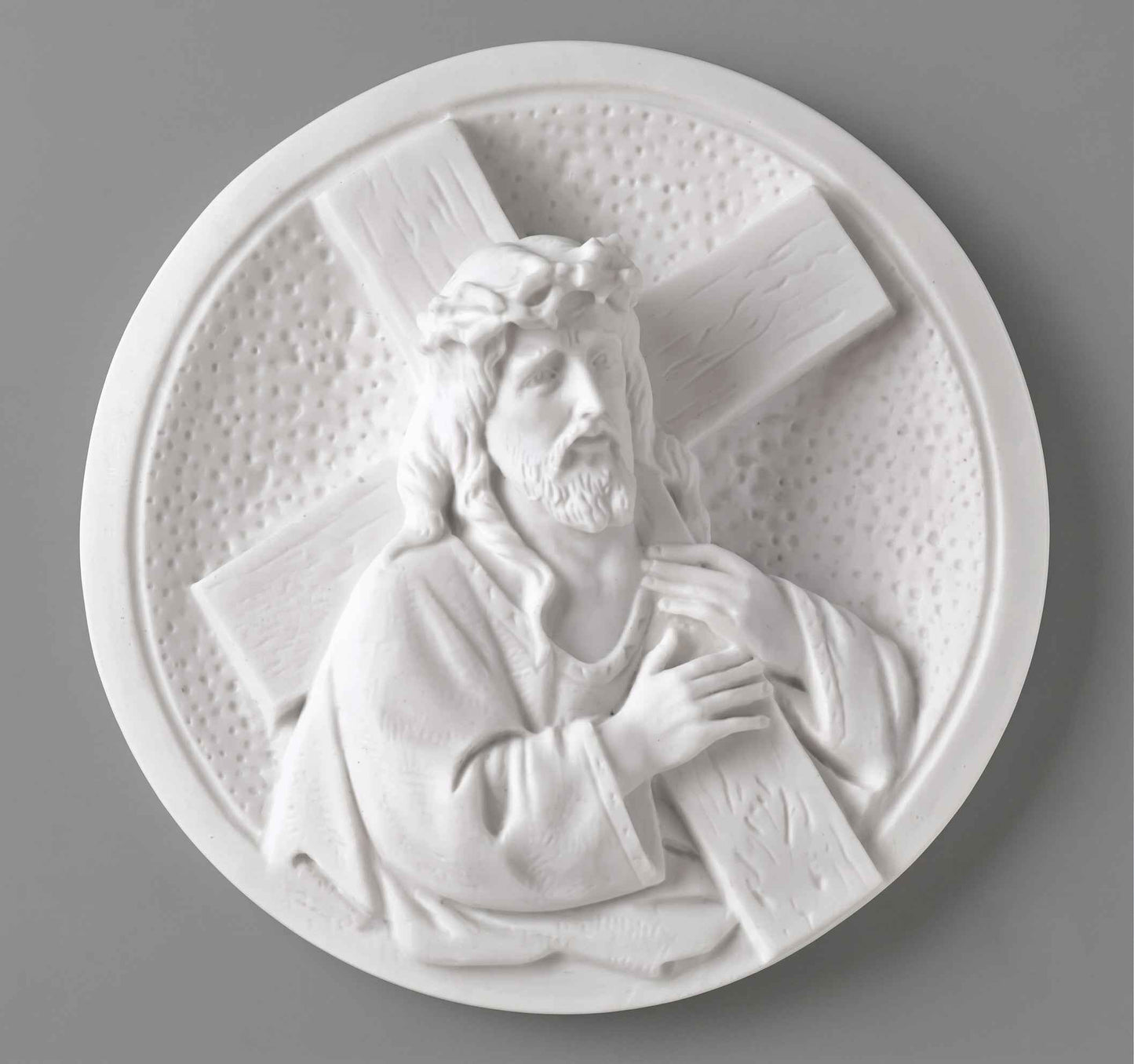 Medallón de Nazareno en Marmolina para Lápidas 14 y 19 cm