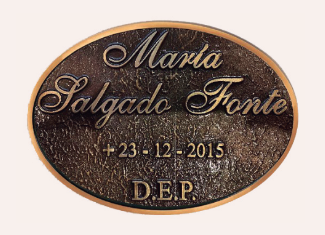 Placa de Bronce fundido Ovalada
