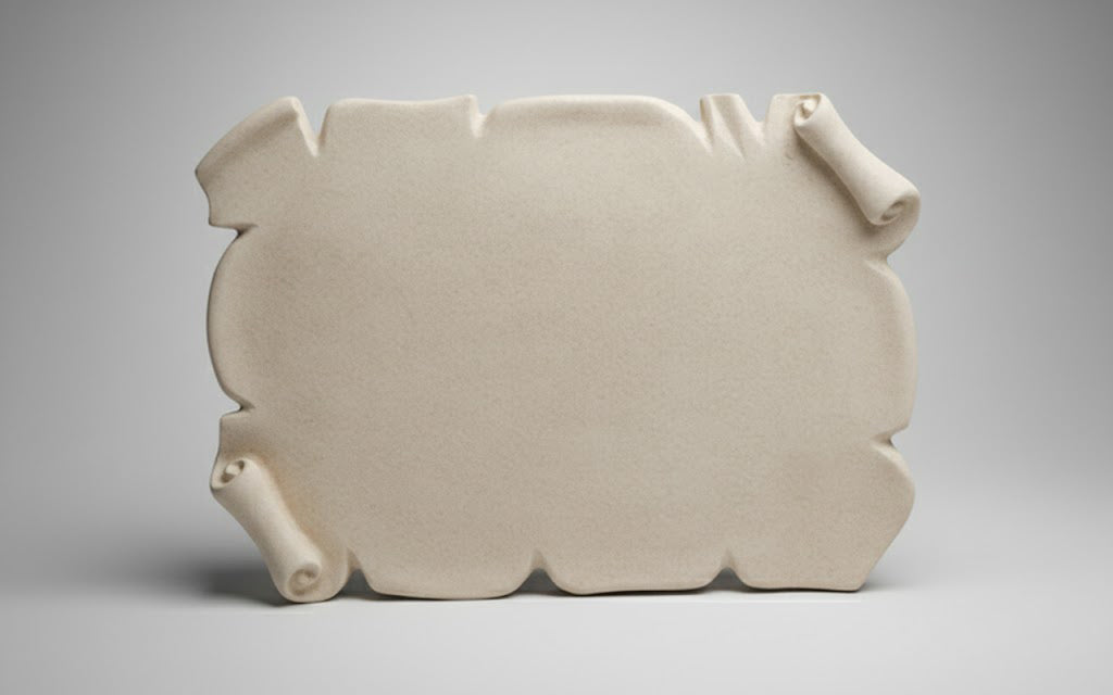 Pergamino de Mármol Blanco PERSONALIZABLE / Tres medidas / Envío a toda España