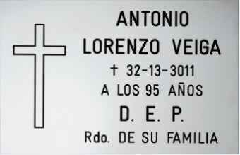 Placa de Acero Inoxidable Personalizada Cruz Latina