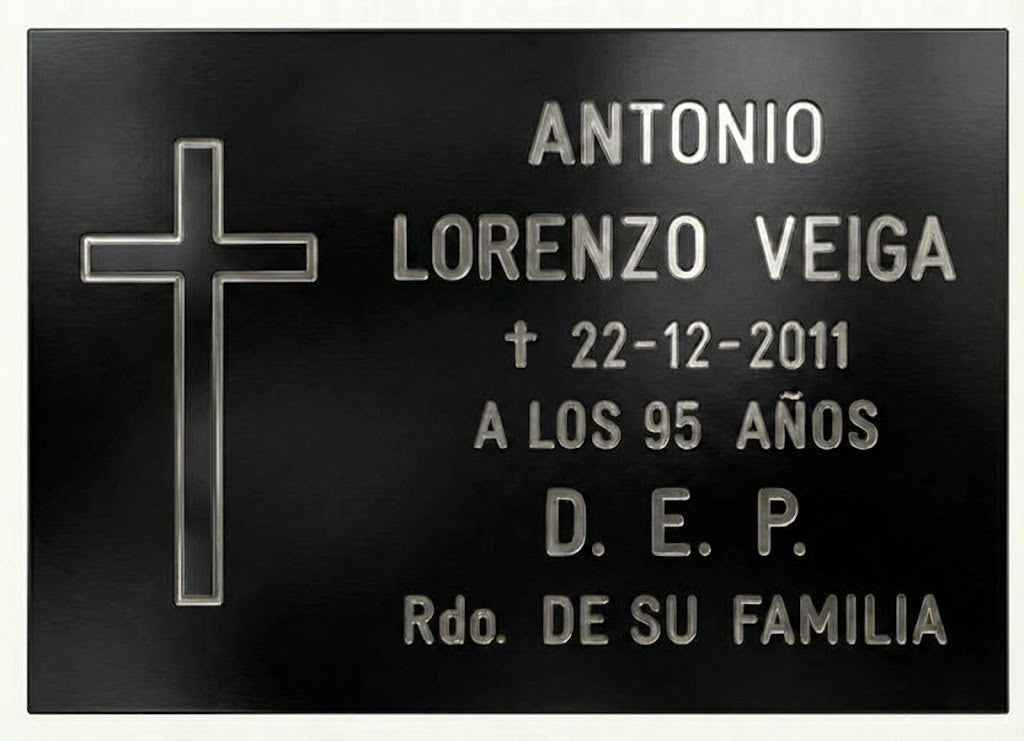 Placa de Aluminio Personalizada Cruz Latina