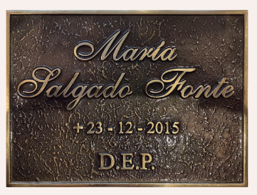 Placa de Bronce fundido Rectangular