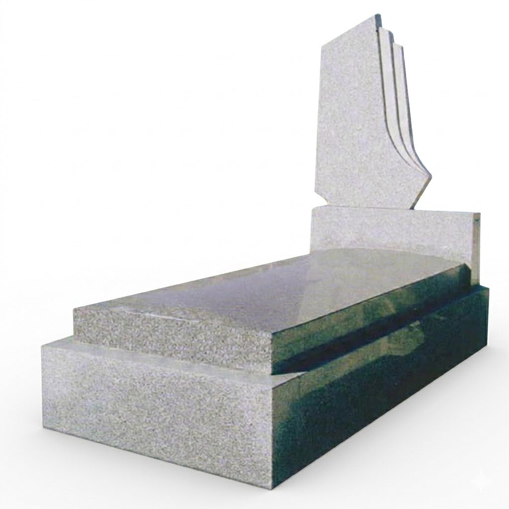 Lápida Modelo Sierra en Granito Gris Quintana de 20 cm. | Ref. LA 171