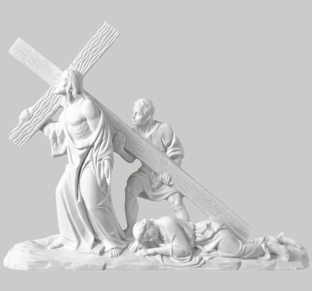 Vía Crucis en Marmolina para Lápidas 55 cm
