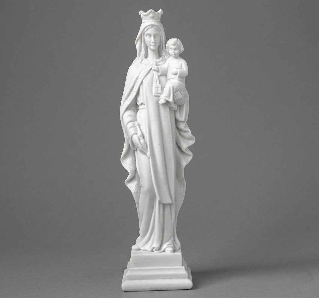 Escultura Virgen del Carmen (25,5 cm) - Mármol Sintético
