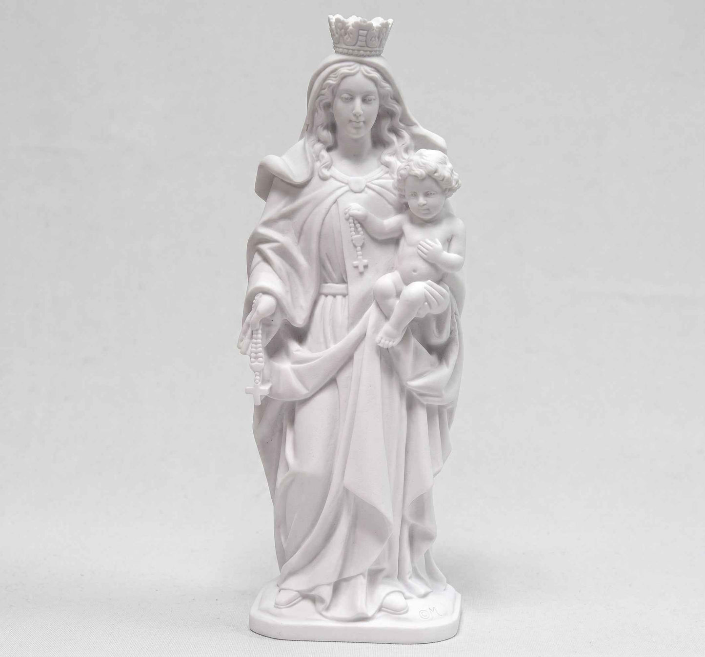 Virgen del Rosario en Marmolina de 37 cm Lápidas