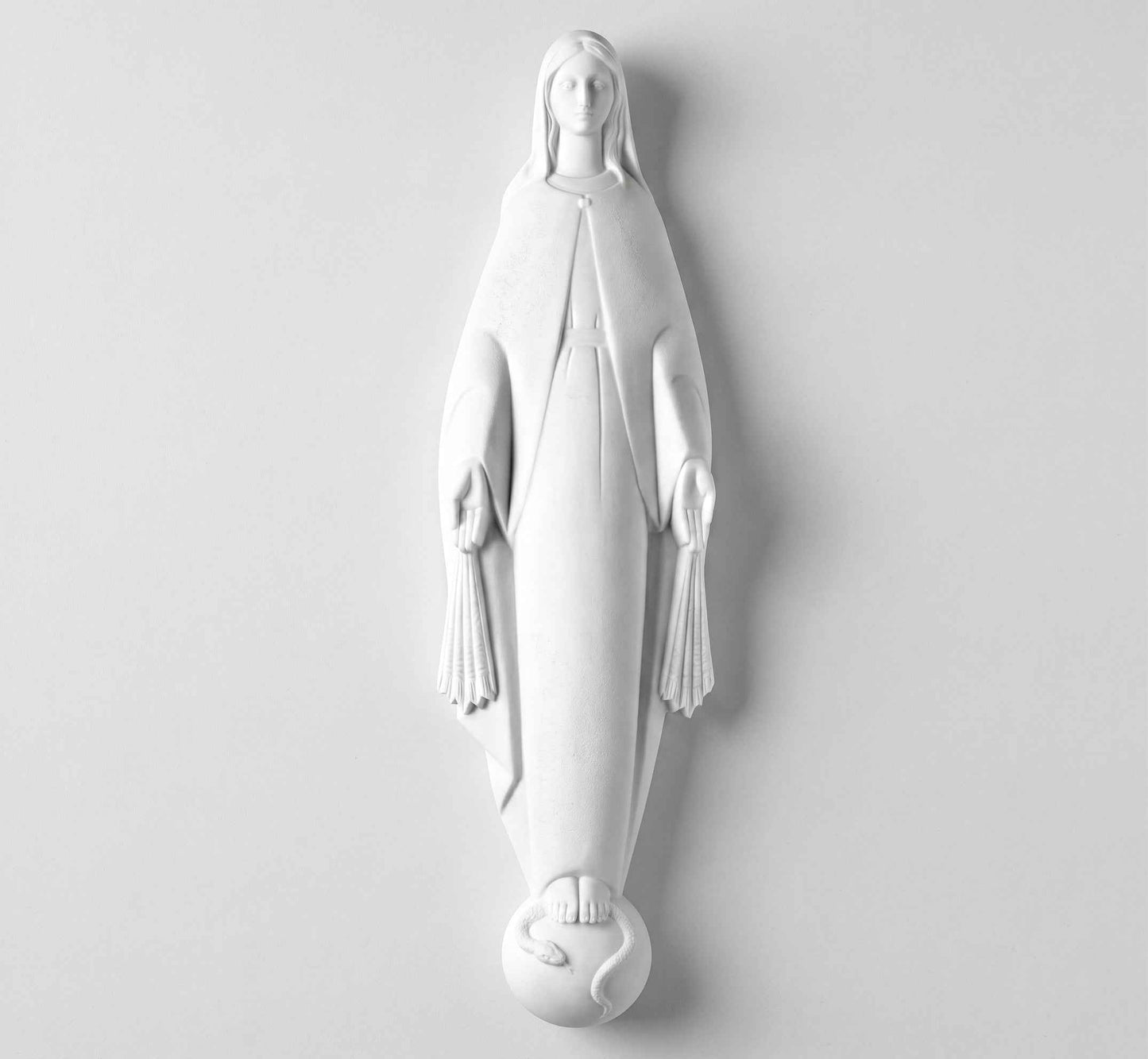 Virgen Milagrosa Estilizada en Marmolina 42 cm Lápidas