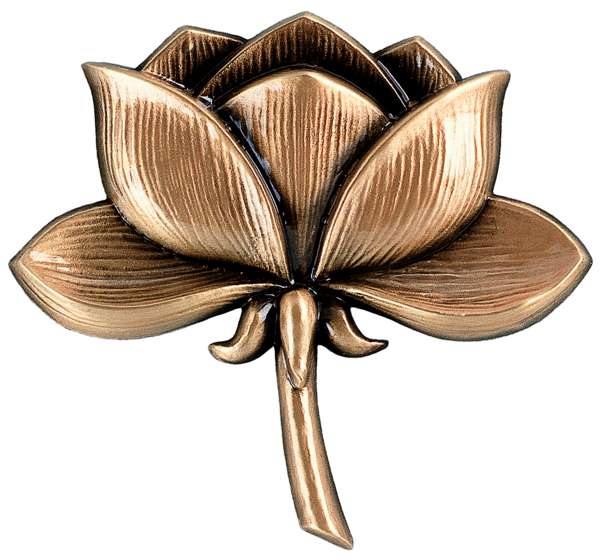 Flor de Loto en Bronce de 10 cm para Decoración de Lápidas y Columbarios