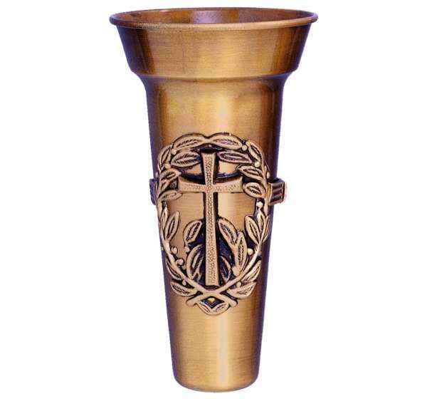 Jarrón de Bronce para Flores Modelo CRUX 18 cm