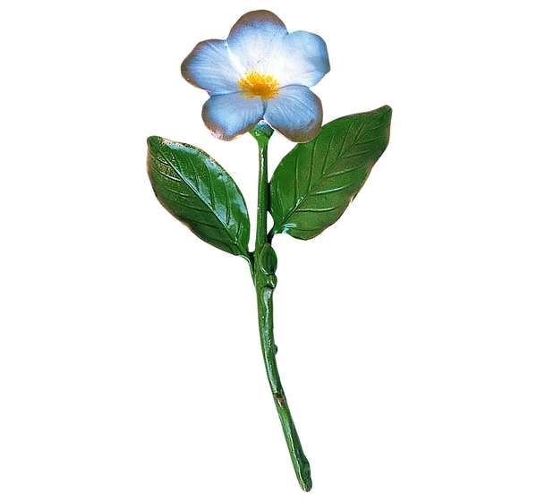 Flor de Petunia en Bronce pintada a Mano de 21 cm. / Garantía 20 años