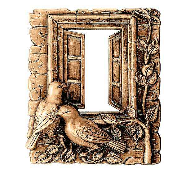 Pajaritos en Bronce de 14 cm para Decoración de Lápidas y Columbarios