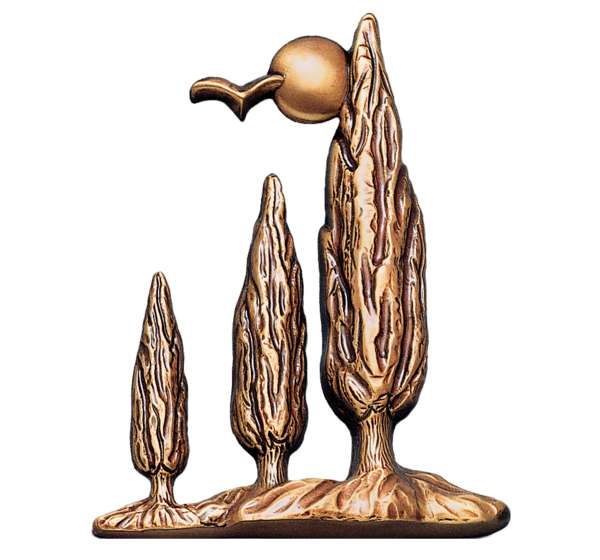 Cipreses en Bronce de 12 cm. para Decoración de Lápidas y Columbarios