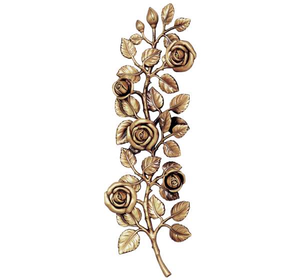 Ramo de Rosas en Bronce de 46 cm. para Decoración de Lápidas