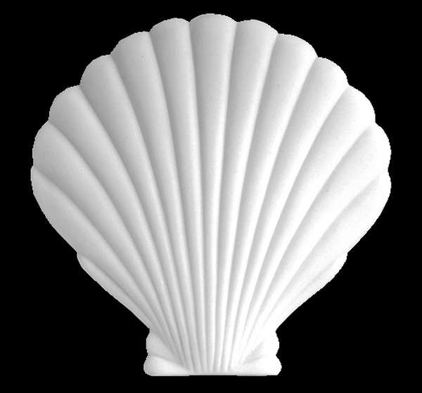 Cuncha de Marmore Sintético de 9 cm para o embellecemento de lápidas e nichos