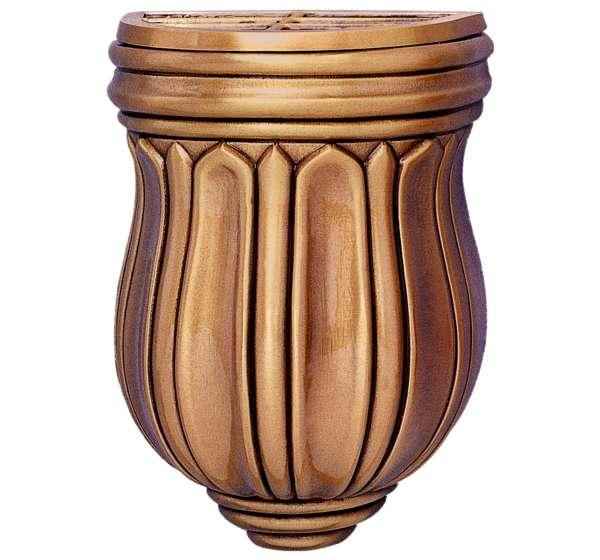 Búcaro de Bronce con Rejilla de 18 cm para Cementerio