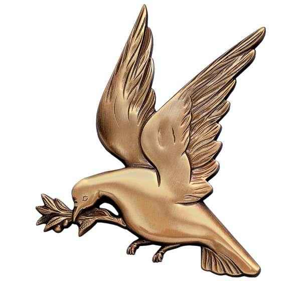 Paloma de la Paz en Bronce de 25 cm para Decoración de Lápidas