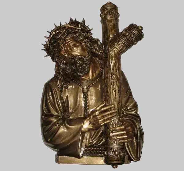 Cristo del Gran Poder en Marmolina para Lápidas 39 cm