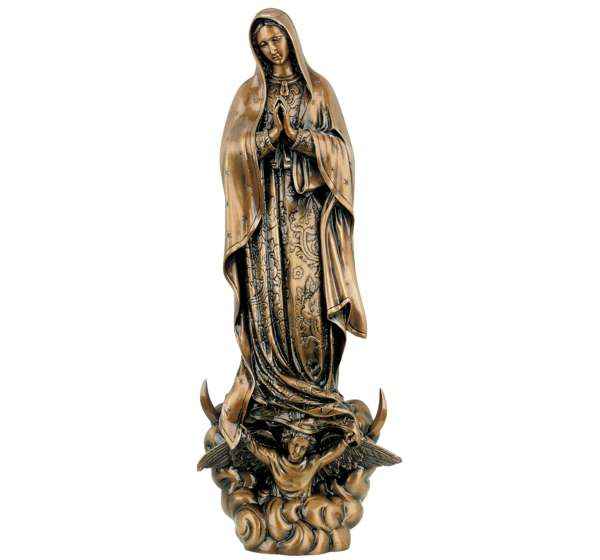 Escultura de la Virgen de Guadalupe en Bronce 80 cm para Panteones