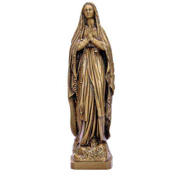 Escultura de la Virgen de Lourdes en Bronce 40 cm