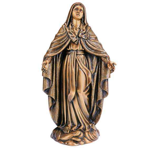 Escultura de la Virgen María en Bronce 64 cm