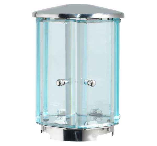 Farol Cristal Redondeado Velas Grandes