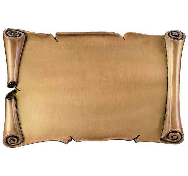 Pergamino Premium de Bronce para Lápidas 50×30 cm