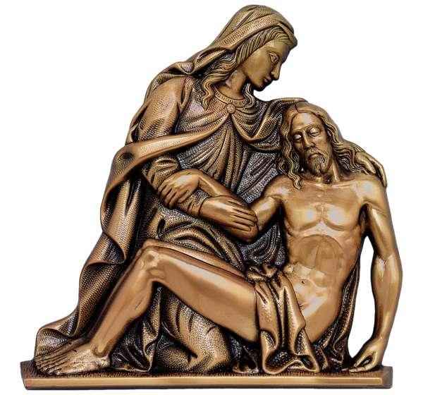 Relieve de La Piedad en Bronce 34 cm Lápidas