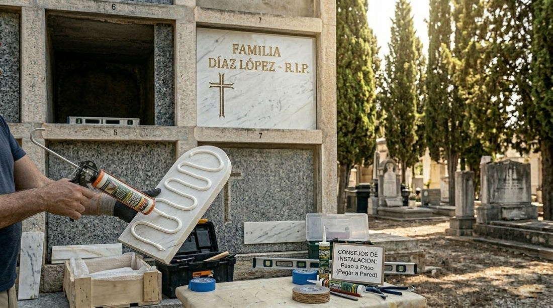 Paso a paso Instalación de placa conmemorativa en nicho