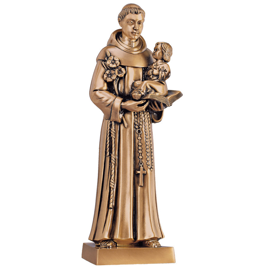 Escultura en Bronce de San Antonio de 39 y 60 cm. / Imagen para Lápidas y Panteones