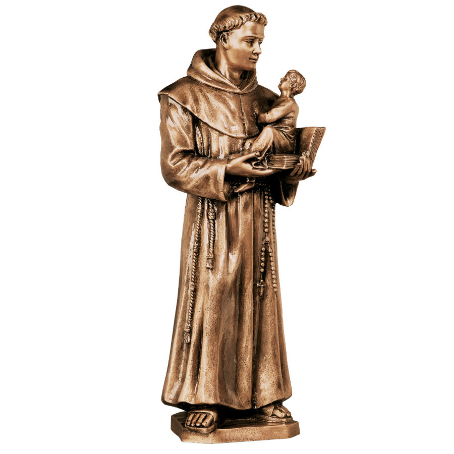 Escultura en Bronce de San Antonio de 80 cm. / Imagen para Lápidas y Panteones