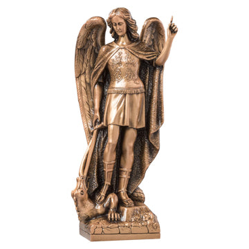 Escultura en Bronce de San Miguel de 56 cm. / Imagen para Lápidas y Panteones