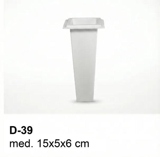 Depósito Plástico D39 para Jarrón Funerario | Medidas 15×5×6 cm