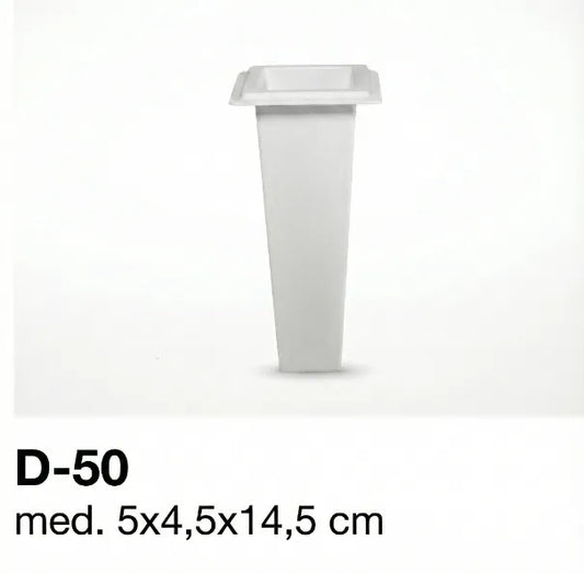Depósito de plástico para jarrón D 50 | Medidas 14,5×5×4,5 cm | Entrega inmediata