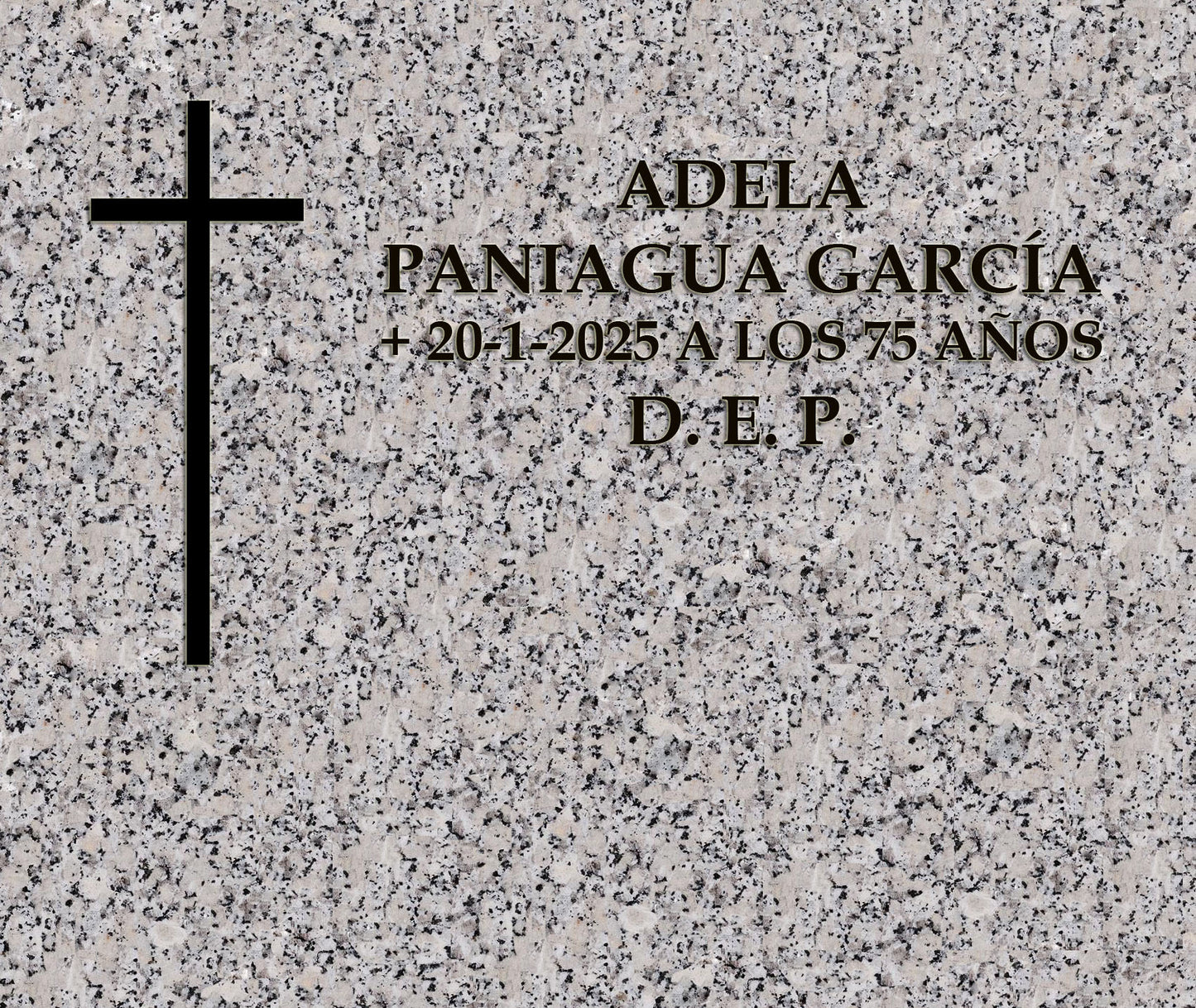 Decoración de lápidas de nicho con cruz e inscripción grabada. Trabajo artesanal en Madrid, materiales duraderos y acabado profesional. Presupuesto rápido.