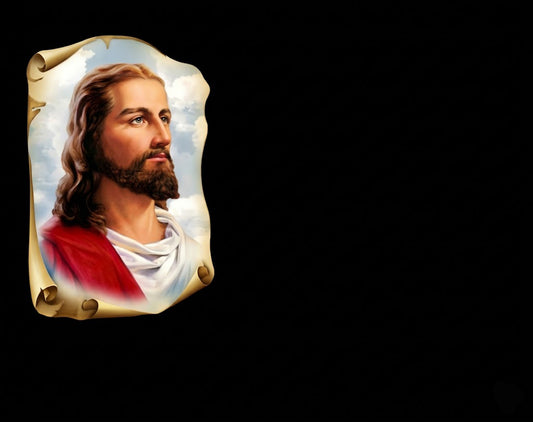 Lápida de Nicho en Granito Premium – Fotografía Impresa de Alta Definición con Cristal de Protección con la imagen de Jesús – Diseño Personalizado Ref. MP QUARZO 305