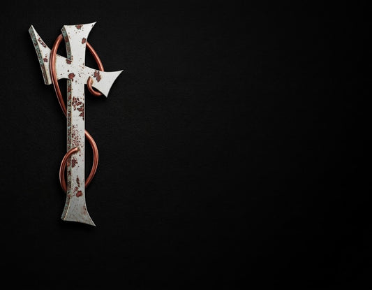 Lápida de Nicho en Granito Premium – Incrustaciones de diferentes Piedras de Alta Definición Cruz Moderna – Diseño Personalizado Ref. MP 6804