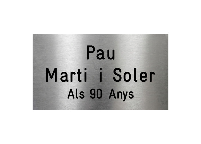 Placa de Aluminio Pequeña 10x6 cm con Grabado Incluido / Envío nacional