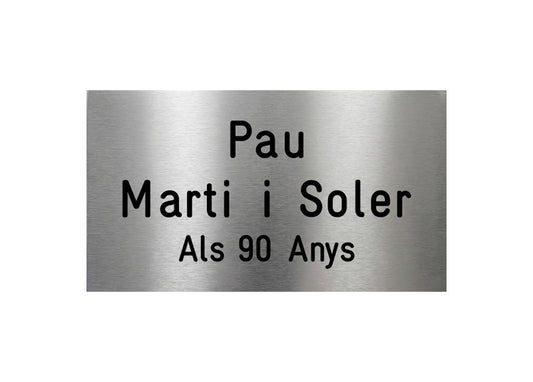 Placa de Aluminio Pequeña 10x6 cm con Grabado Incluido / Envío nacional