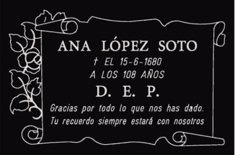 Placa de Aluminio SILUETA PERGAMINO con Grabado Incluido - Envío nacional