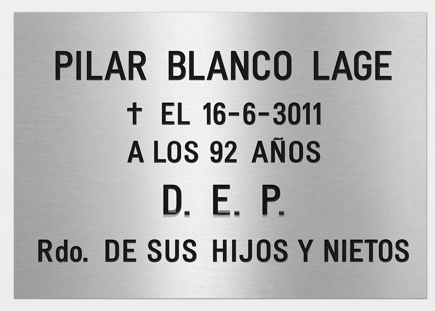 Placas de aluminio con acabados premium  Grabado profesional