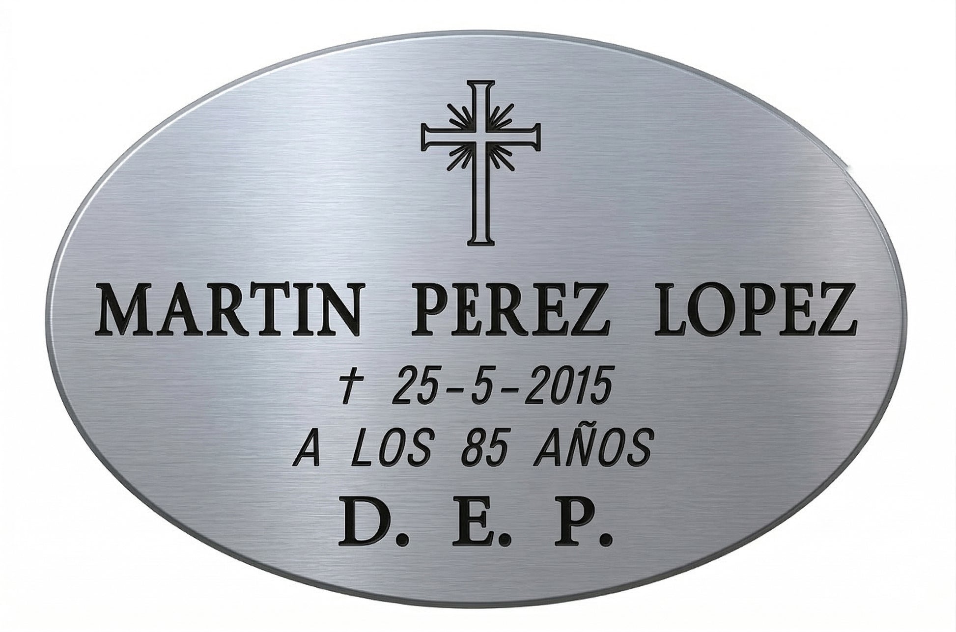 Placas de aluminio Ovales con acabados premium – Grabado profesional