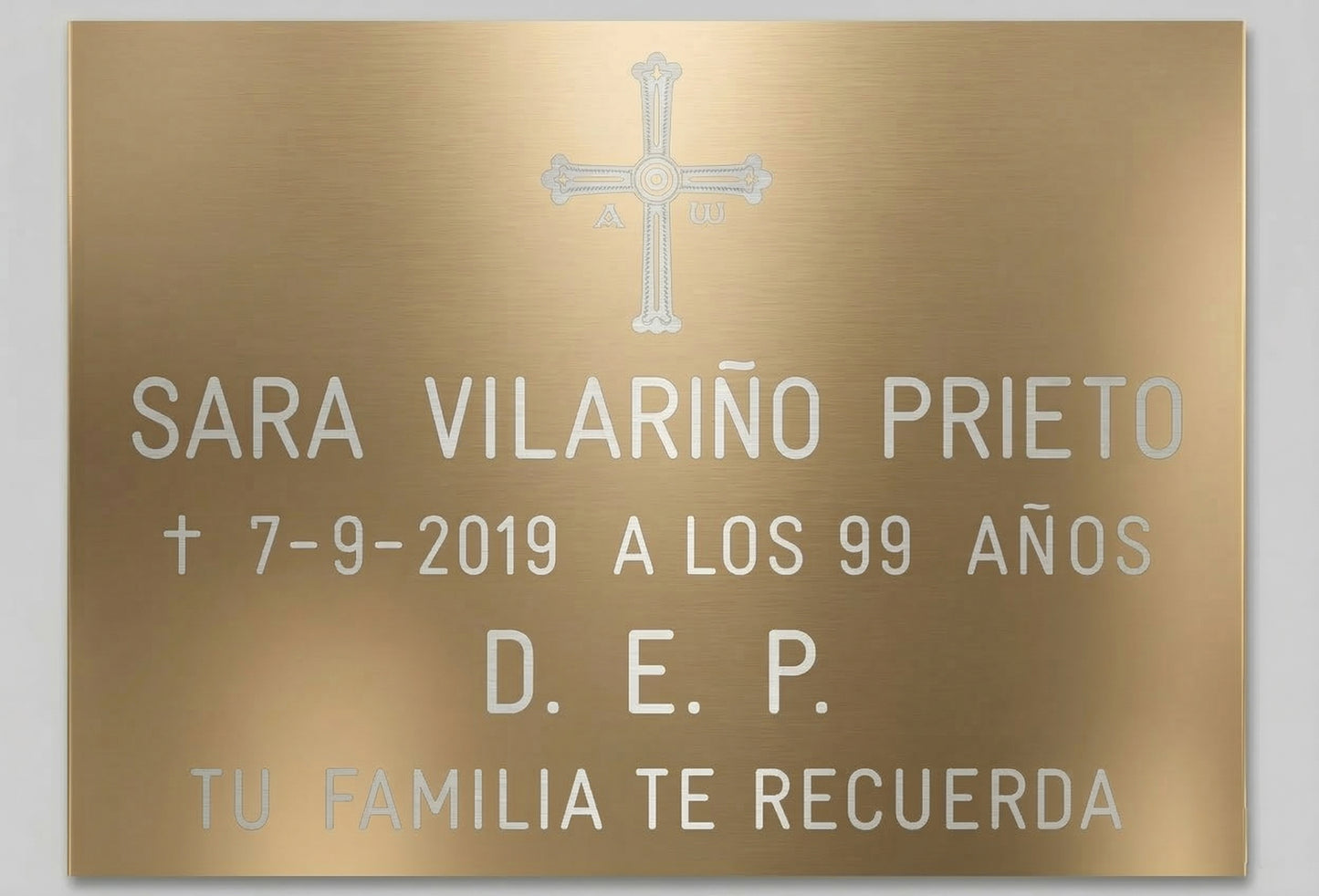 Placas de aluminio champán mate ASTURIAS con acabado premium