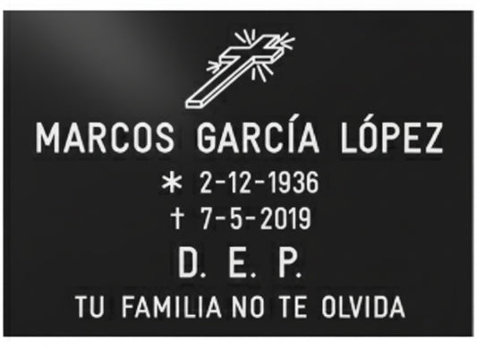 Placas de aluminio con acabados premium – Grabado profesional negro mate