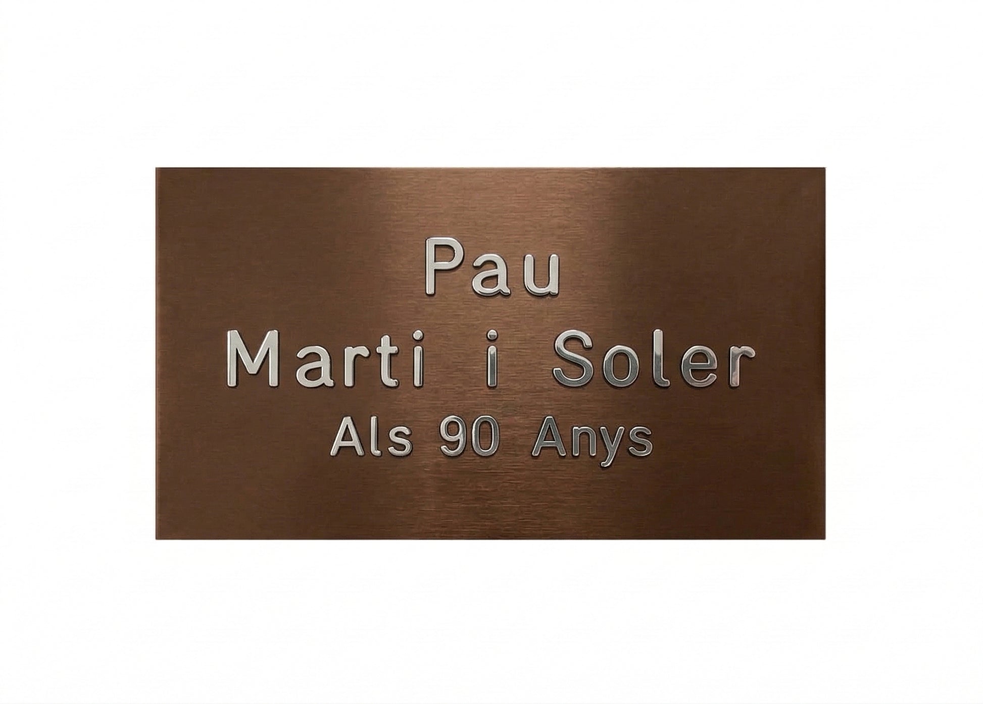 Placas de aluminio de 10x6 cm con acabados premium bronce viejo