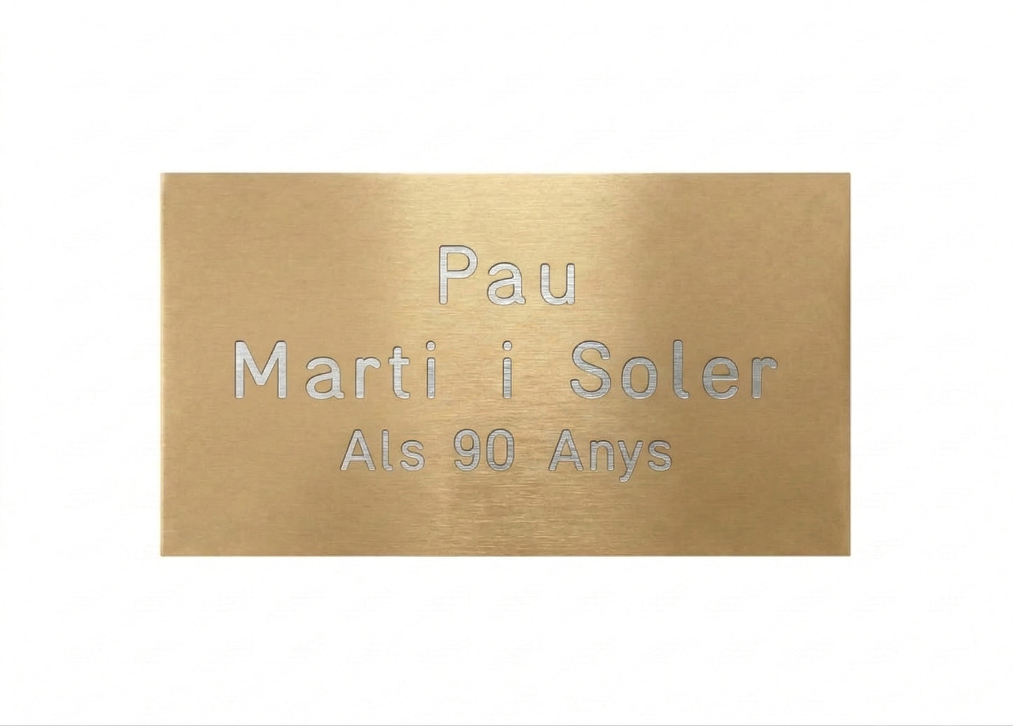 Placas de aluminio de 10x6 cm con acabados premium champan mate