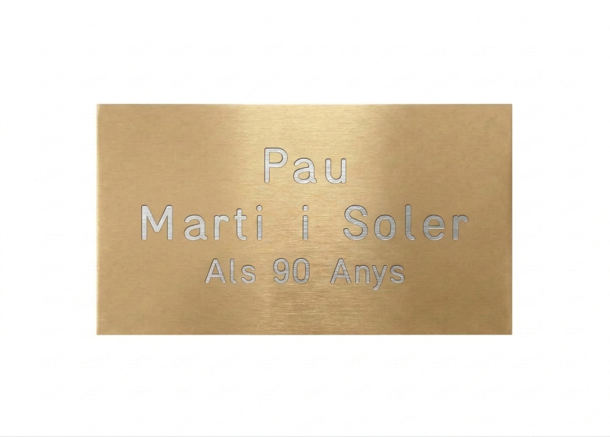 Placas de aluminio de 10x6 cm con acabados premium champan mate