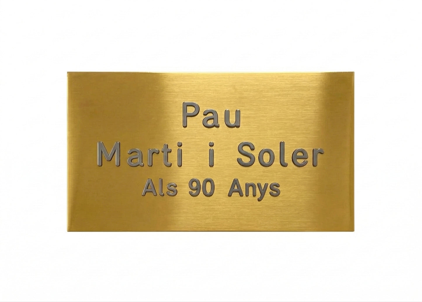 Placas de aluminio de 10x6 cm con acabados premium dorado brillo