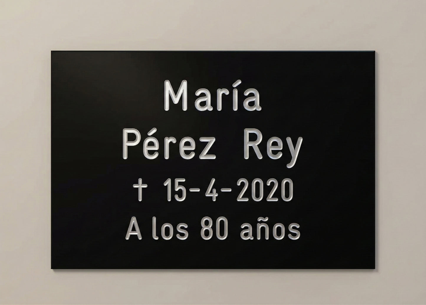 Placas de aluminio de 12x8 cm con acabados premium negro mate