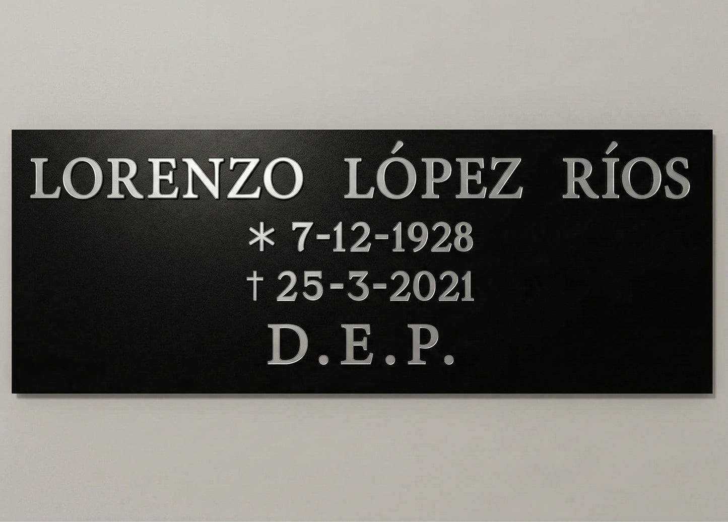 Placas de aluminio de 17,5x6,5 cm con acabados premium  aluminio negro mate