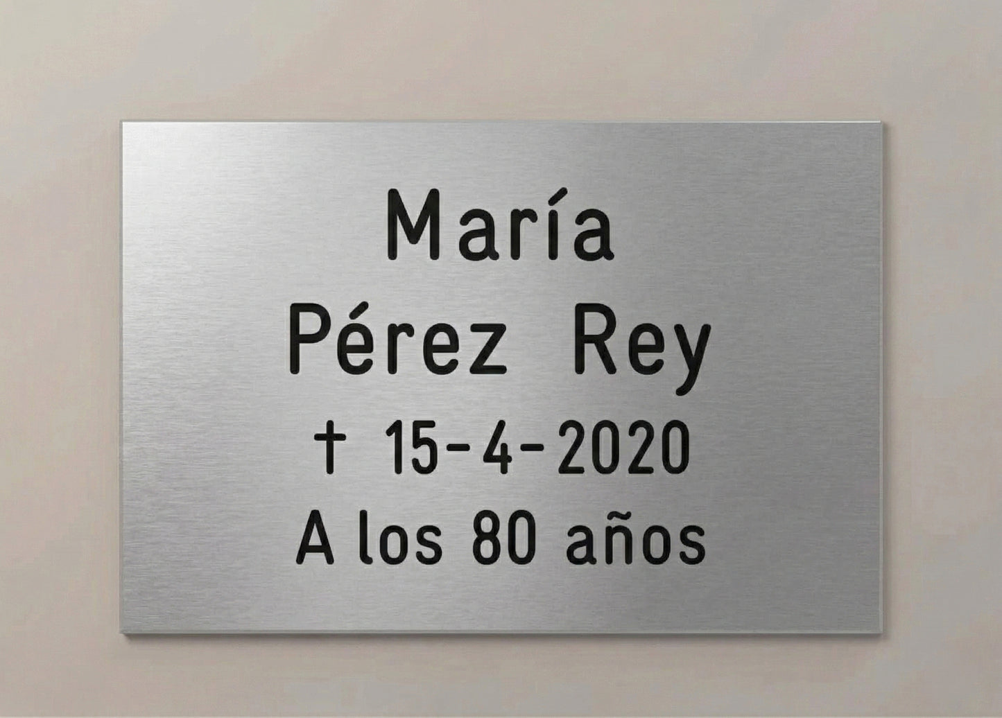Placas de aluminio de 12x8 cm con acabados premium  aluminio brillo
